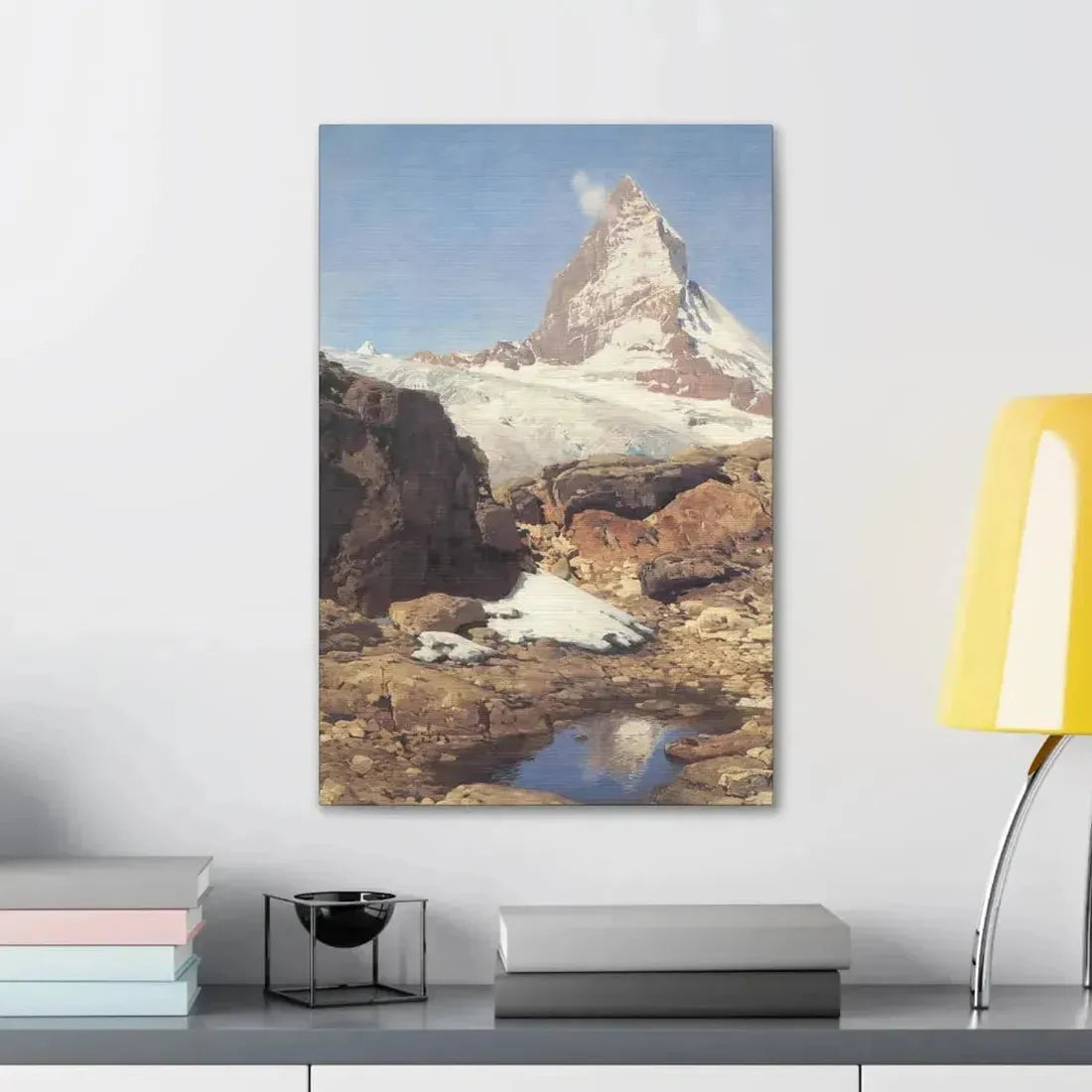 Eugen Bracht (1842-1921) Das Matterhorn 1890 - Canvas Wall Art - The Sticker Space