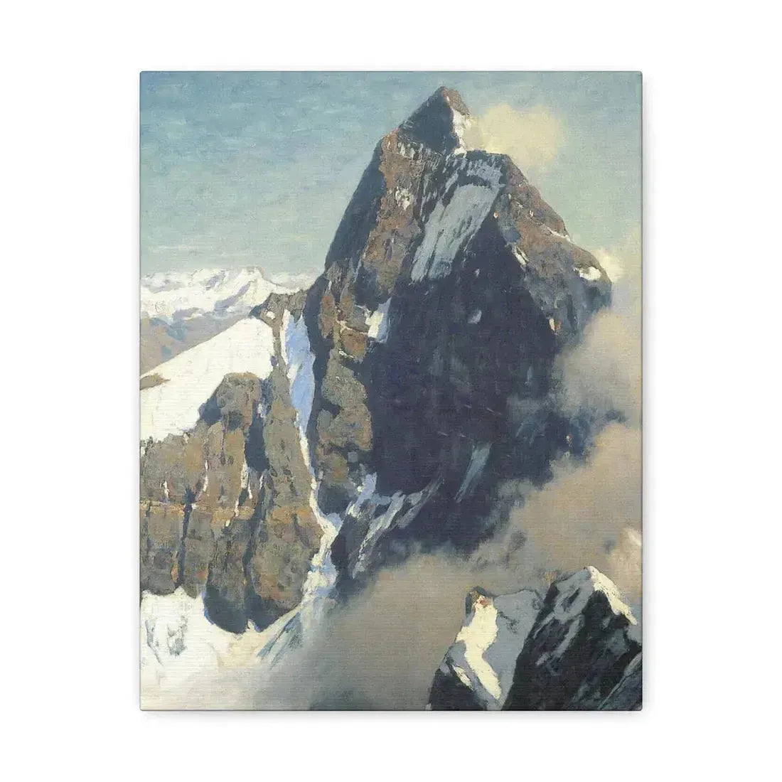 Eugen Bracht (1842-1921) Das Matterhorn von Westen 1907 - Canvas Wall Art 11″ x 14″ 1.25" - The Sticker Space