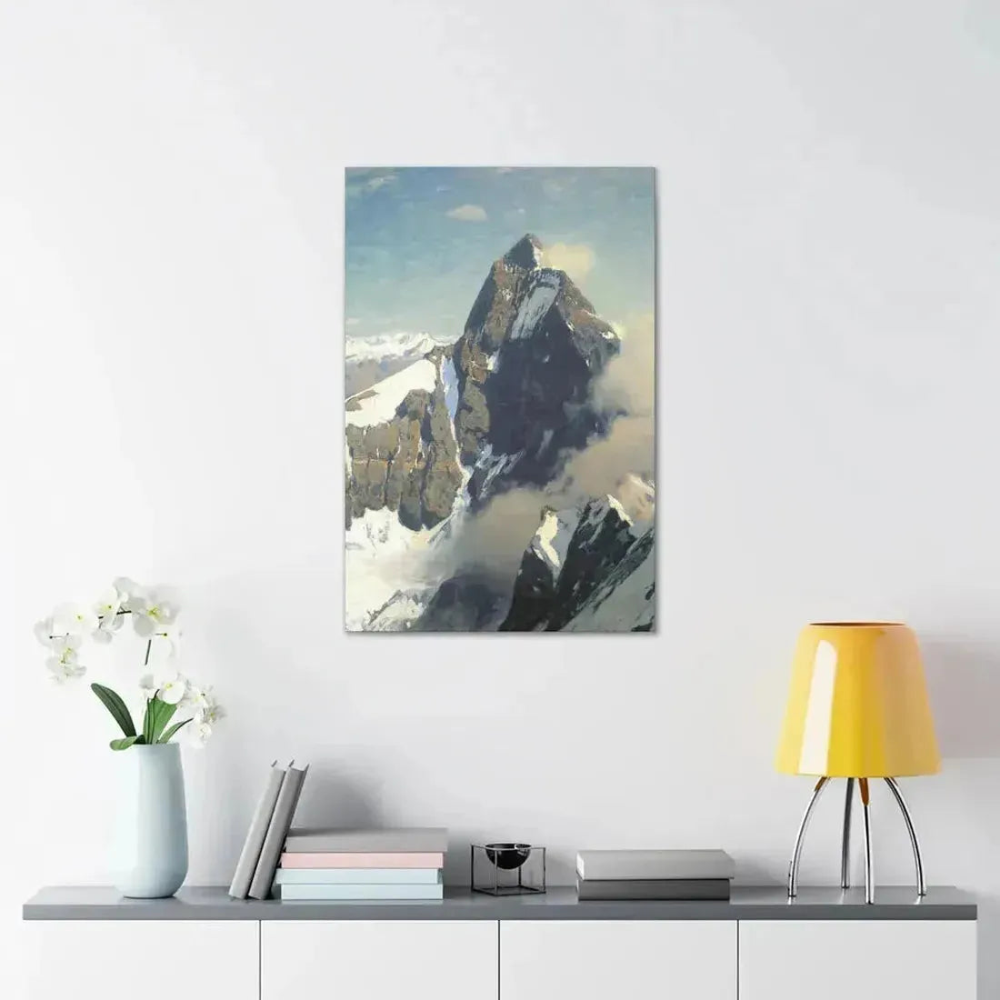 Eugen Bracht (1842-1921) Das Matterhorn von Westen 1907 - Canvas Wall Art - The Sticker Space