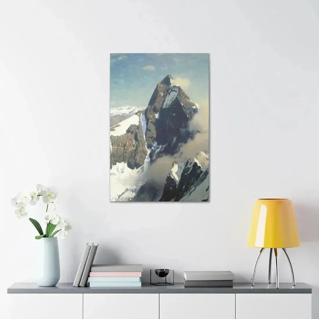 Eugen Bracht (1842-1921) Das Matterhorn von Westen 1907 - Canvas Wall Art - The Sticker Space