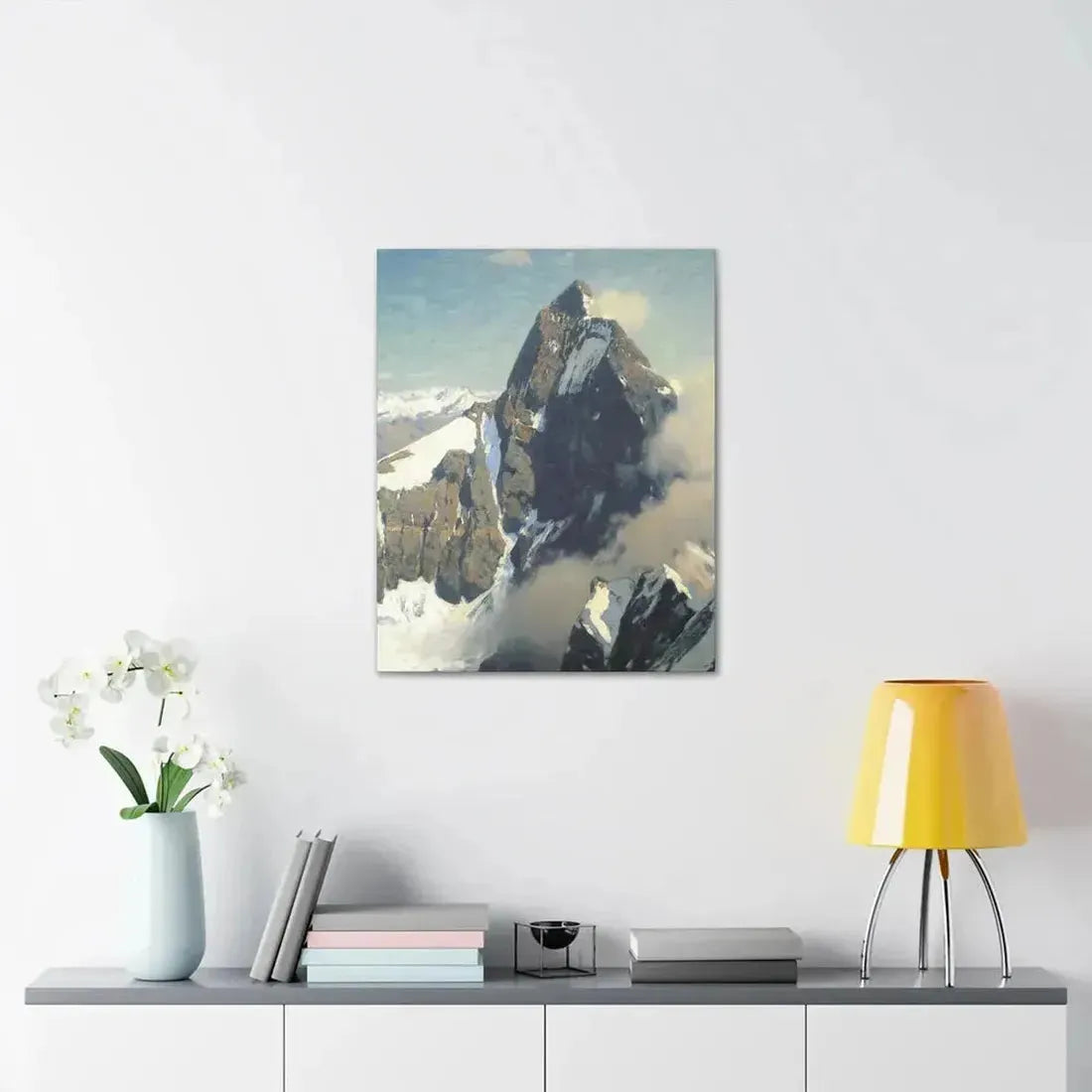 Eugen Bracht (1842-1921) Das Matterhorn von Westen 1907 - Canvas Wall Art - The Sticker Space
