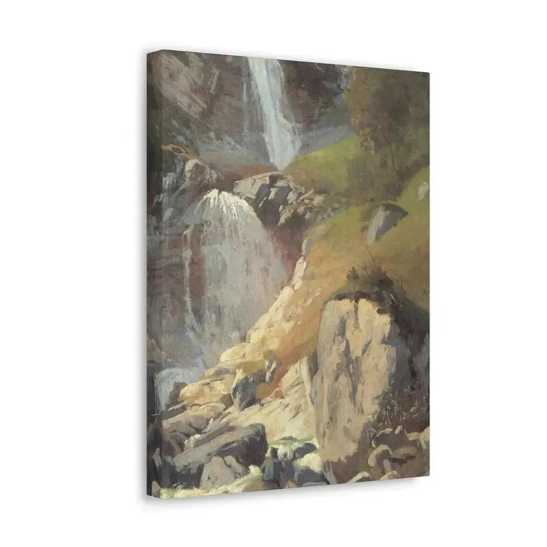 Eugen Bracht (1842-1921) Fetschbach-Fall by Linthal 1862 - Canvas Wall Art - The Sticker Space
