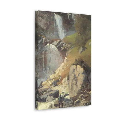 Eugen Bracht (1842-1921) Fetschbach-Fall by Linthal 1862 - Canvas Wall Art - The Sticker Space