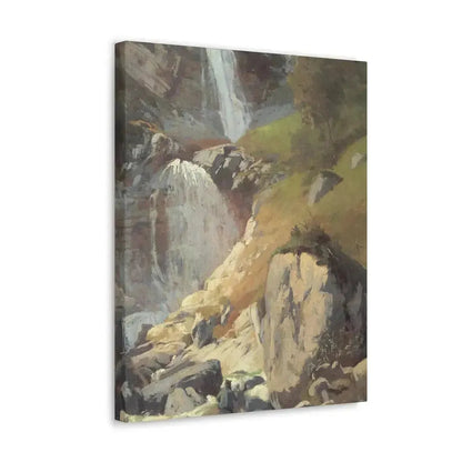 Eugen Bracht (1842-1921) Fetschbach-Fall by Linthal 1862 - Canvas Wall Art - The Sticker Space