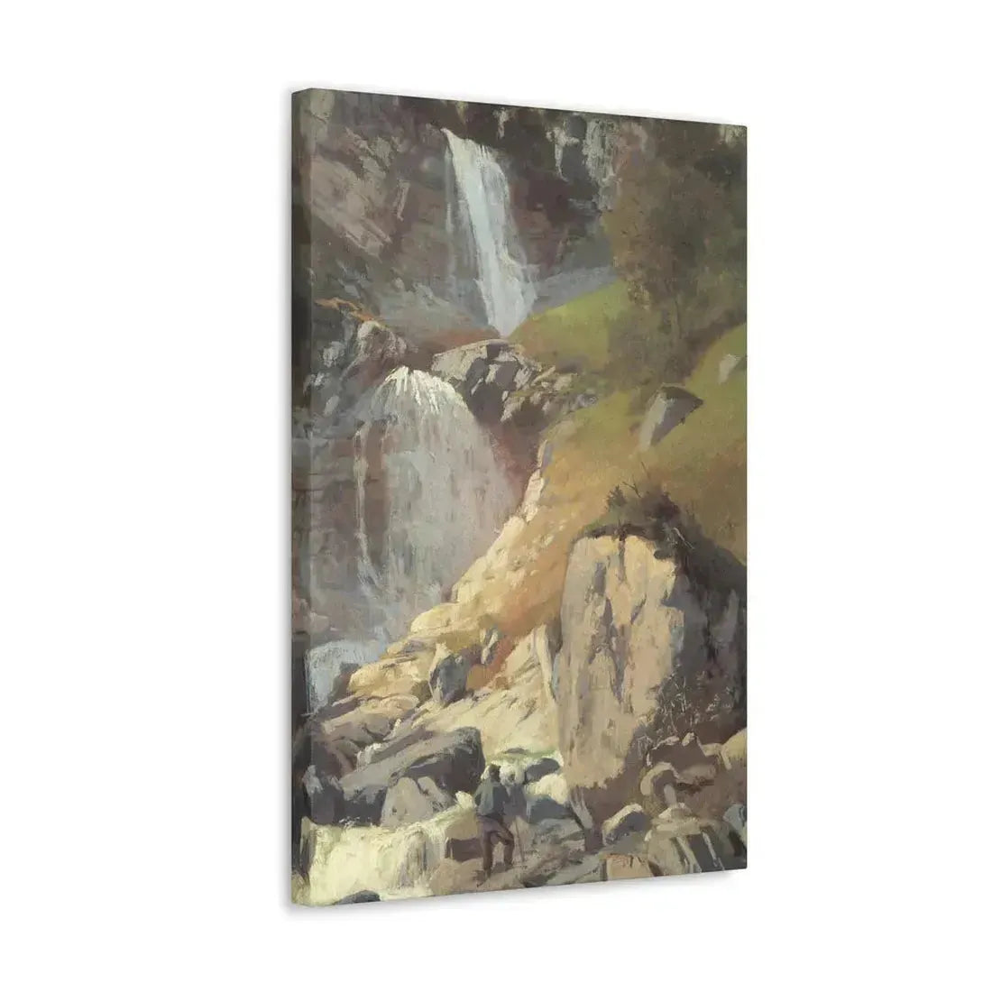 Eugen Bracht (1842-1921) Fetschbach-Fall by Linthal 1862 - Canvas Wall Art - The Sticker Space