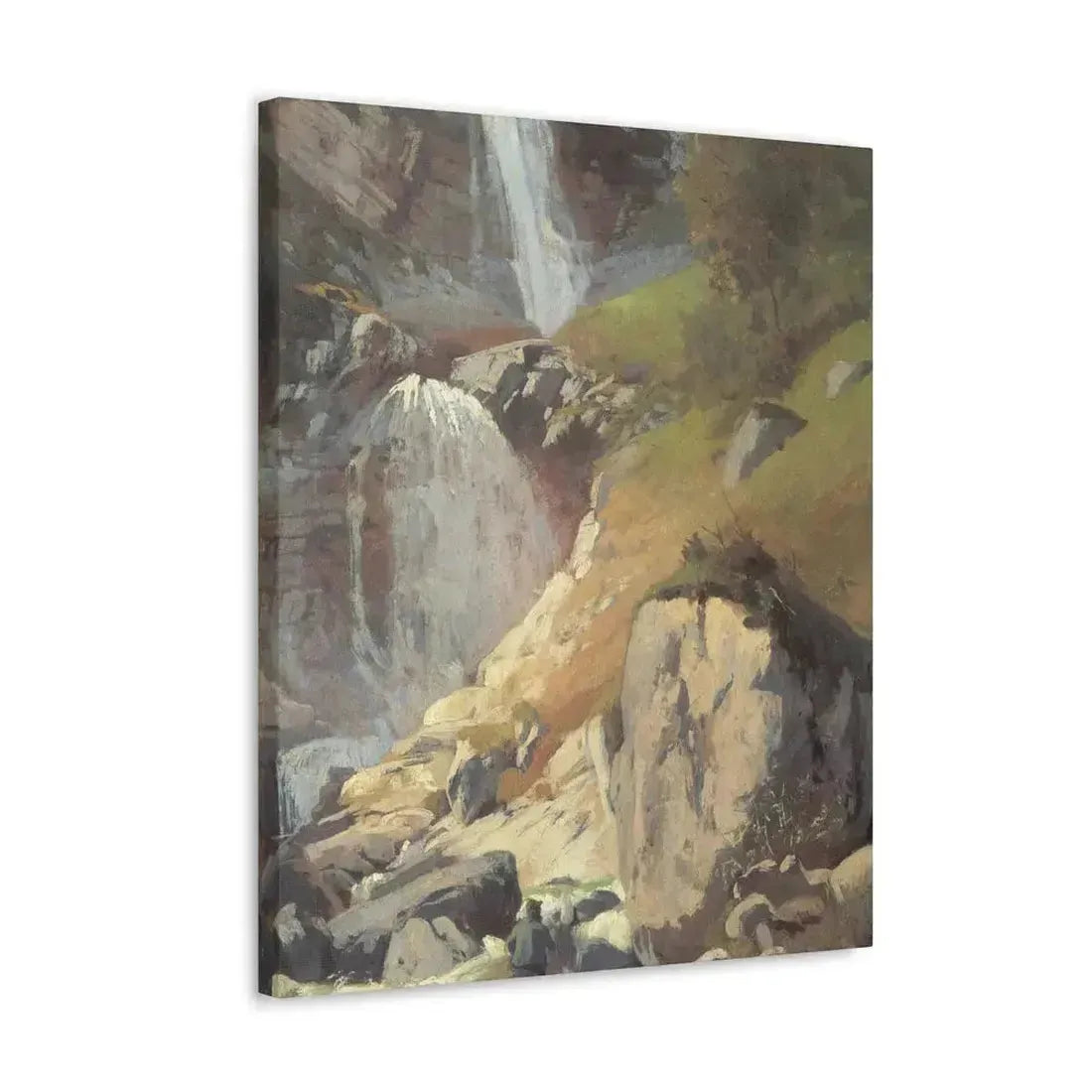Eugen Bracht (1842-1921) Fetschbach-Fall by Linthal 1862 - Canvas Wall Art - The Sticker Space