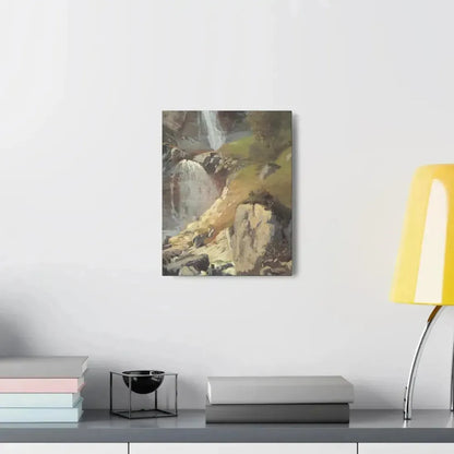 Eugen Bracht (1842-1921) Fetschbach-Fall by Linthal 1862 - Canvas Wall Art - The Sticker Space