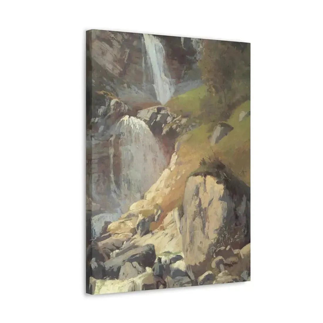 Eugen Bracht (1842-1921) Fetschbach-Fall by Linthal 1862 - Canvas Wall Art - The Sticker Space