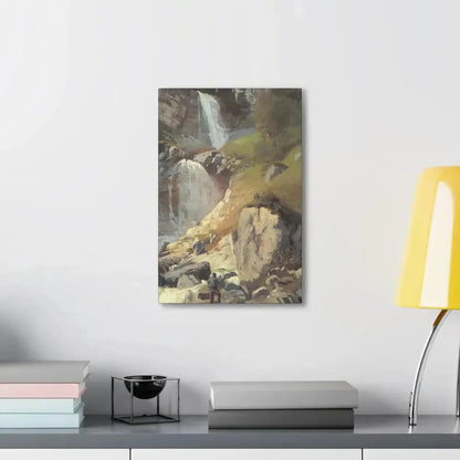 Eugen Bracht (1842-1921) Fetschbach-Fall by Linthal 1862 - Canvas Wall Art - The Sticker Space