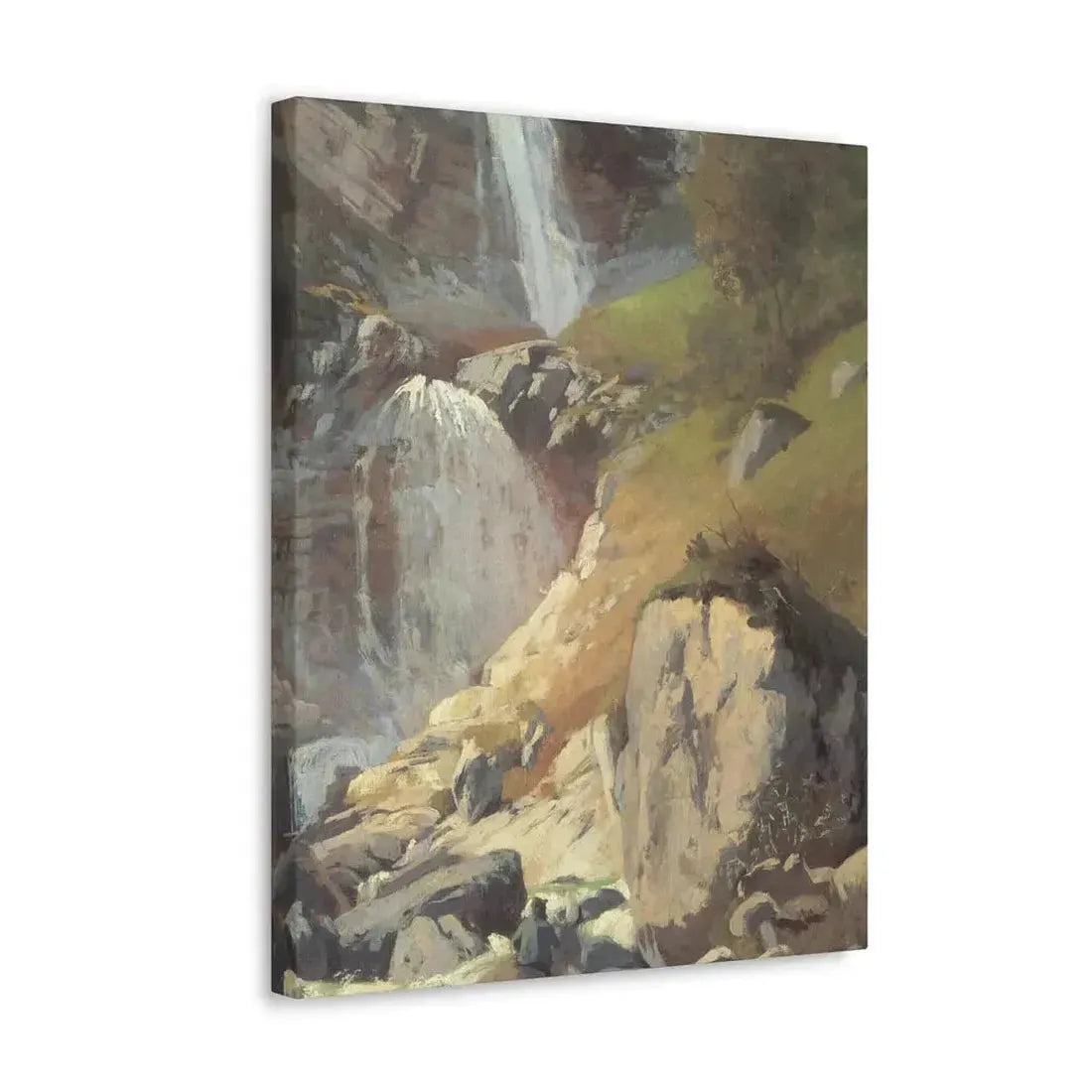 Eugen Bracht (1842-1921) Fetschbach-Fall by Linthal 1862 - Canvas Wall Art - The Sticker Space