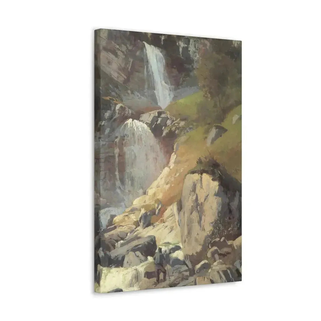 Eugen Bracht (1842-1921) Fetschbach-Fall by Linthal 1862 - Canvas Wall Art - The Sticker Space