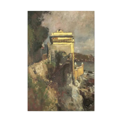 Eugen Bracht (1842-1921) Seaside villa 1893 - Canvas Wall Art 24″ x 36″ 1.25" - The Sticker Space