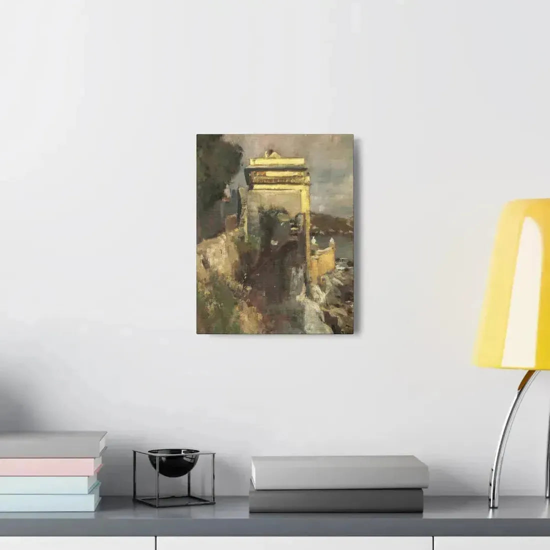 Eugen Bracht (1842-1921) Seaside villa 1893 - Canvas Wall Art - The Sticker Space