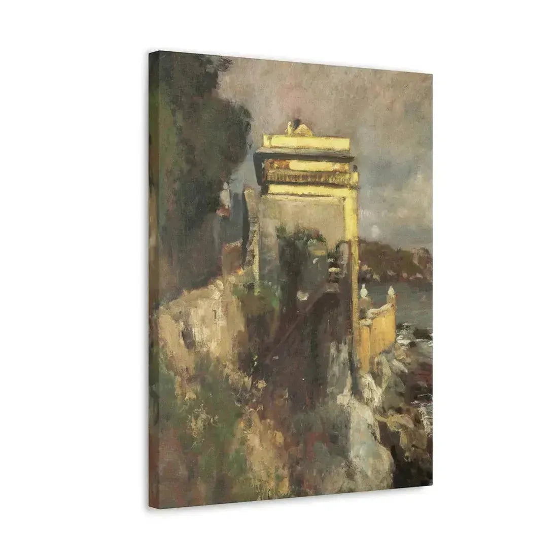 Eugen Bracht (1842-1921) Seaside villa 1893 - Canvas Wall Art - The Sticker Space