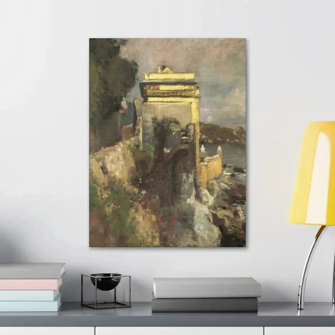 Eugen Bracht (1842-1921) Seaside villa 1893 - Canvas Wall Art - The Sticker Space