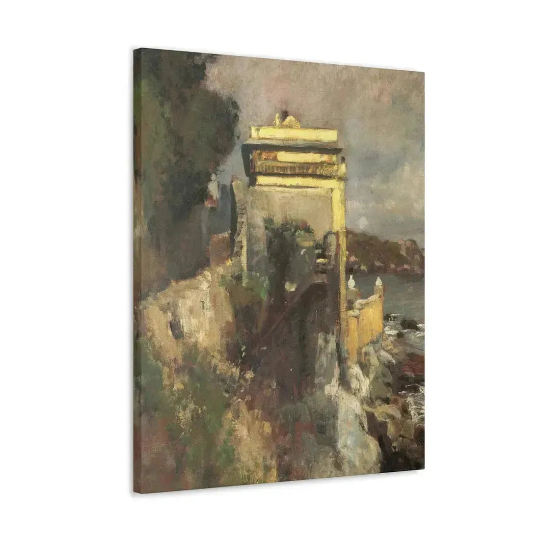 Eugen Bracht (1842-1921) Seaside villa 1893 - Canvas Wall Art - The Sticker Space