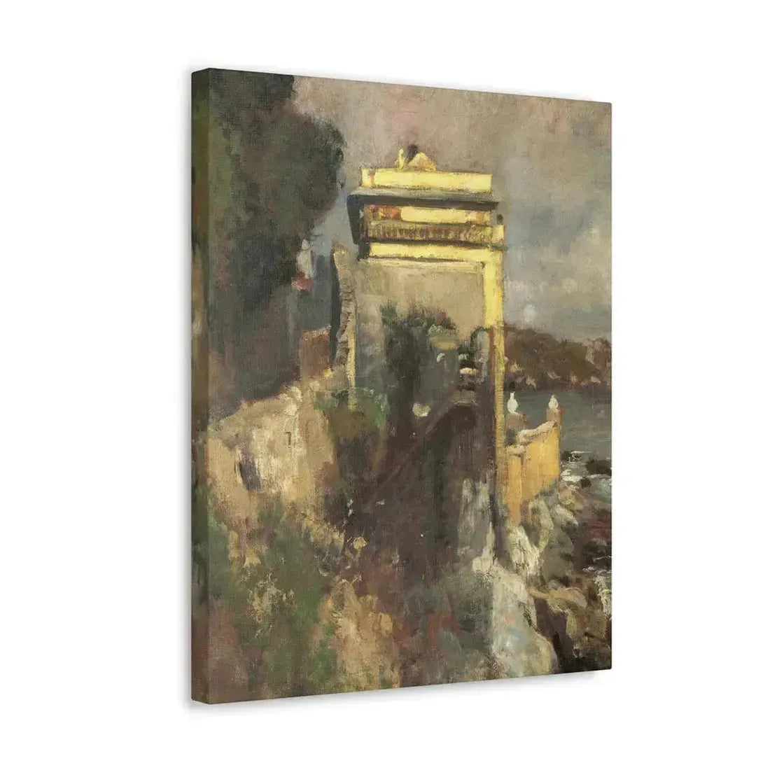 Eugen Bracht (1842-1921) Seaside villa 1893 - Canvas Wall Art - The Sticker Space