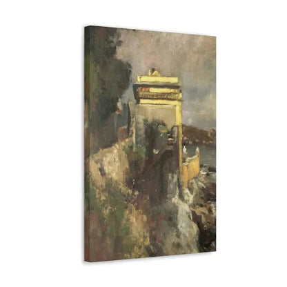 Eugen Bracht (1842-1921) Seaside villa 1893 - Canvas Wall Art - The Sticker Space