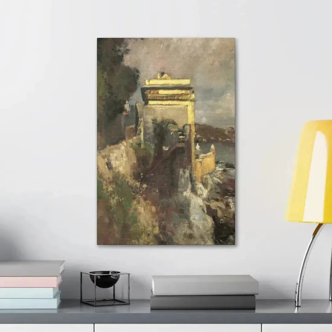 Eugen Bracht (1842-1921) Seaside villa 1893 - Canvas Wall Art - The Sticker Space