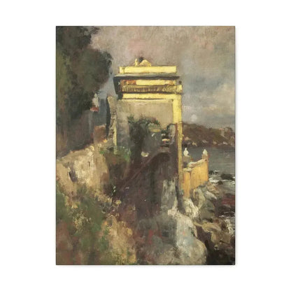 Eugen Bracht (1842-1921) Seaside villa 1893 - Canvas Wall Art - The Sticker Space