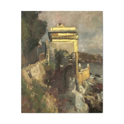Eugen Bracht (1842-1921) Seaside villa 1893 - Canvas Wall Art - The Sticker Space