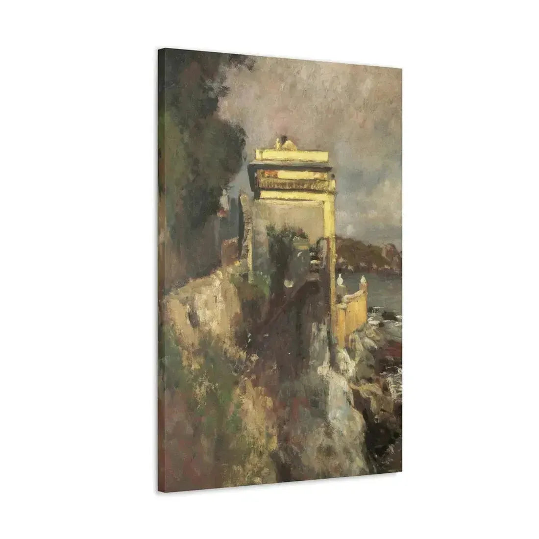 Eugen Bracht (1842-1921) Seaside villa 1893 - Canvas Wall Art - The Sticker Space