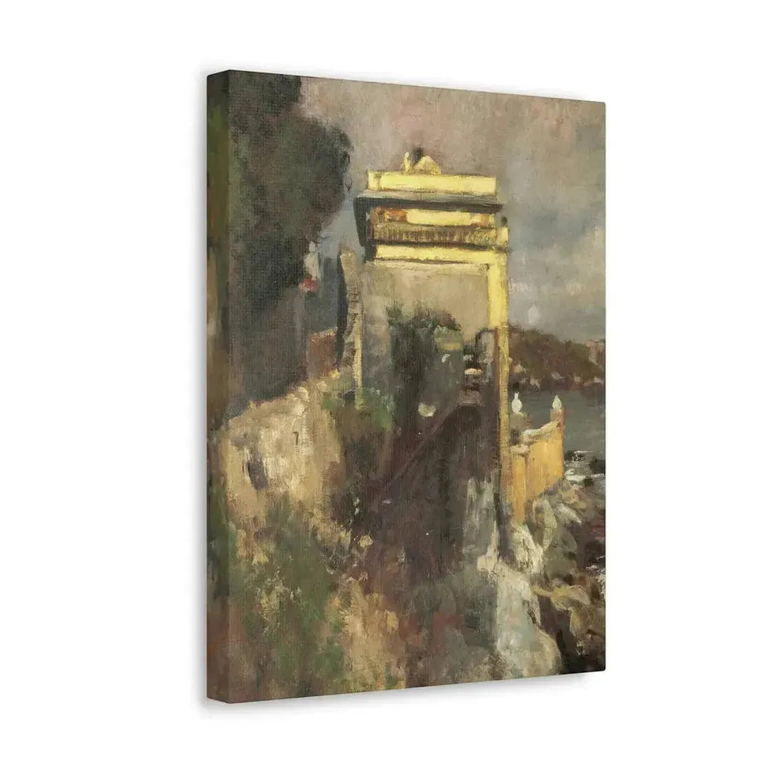 Eugen Bracht (1842-1921) Seaside villa 1893 - Canvas Wall Art - The Sticker Space