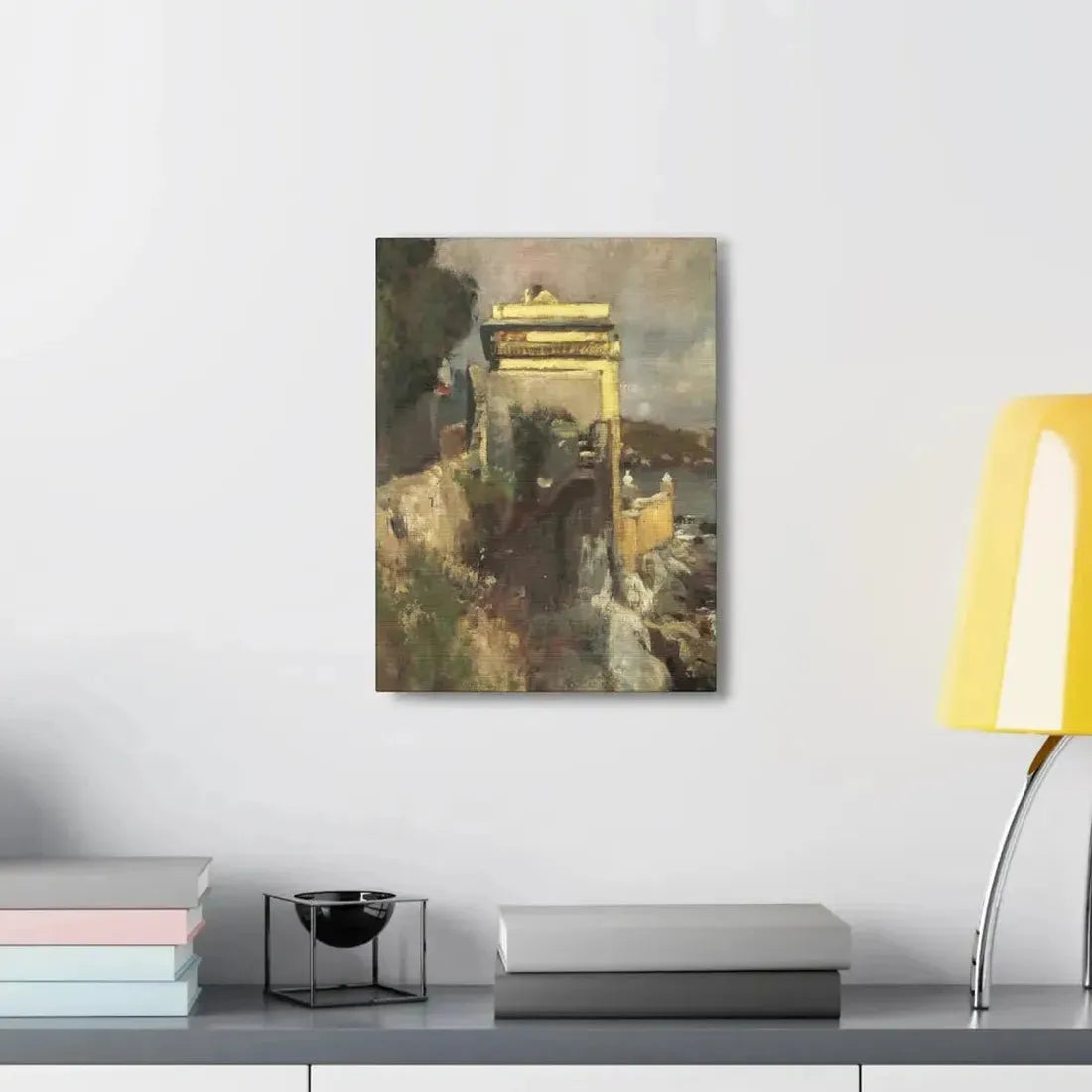 Eugen Bracht (1842-1921) Seaside villa 1893 - Canvas Wall Art - The Sticker Space