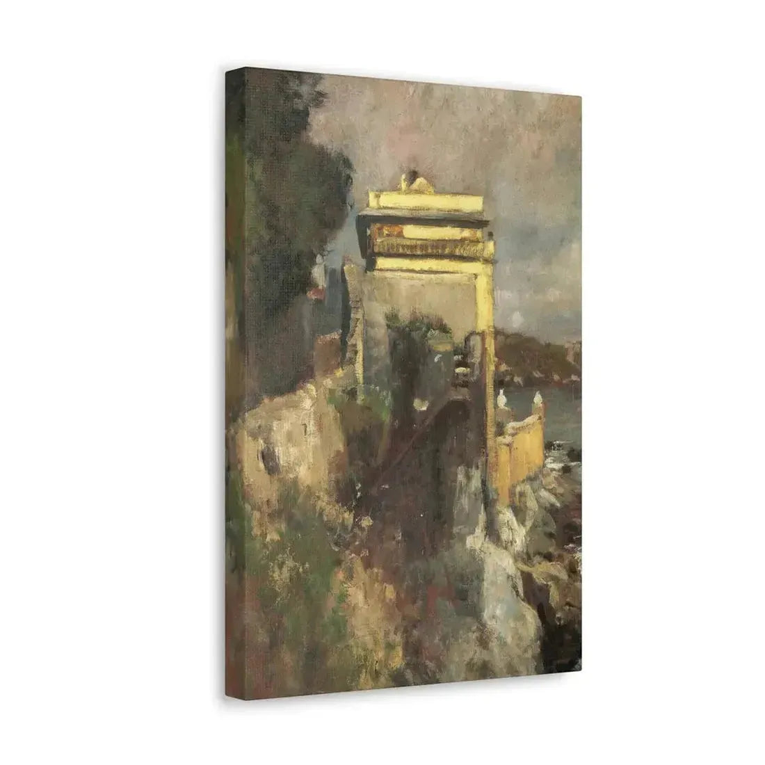 Eugen Bracht (1842-1921) Seaside villa 1893 - Canvas Wall Art - The Sticker Space