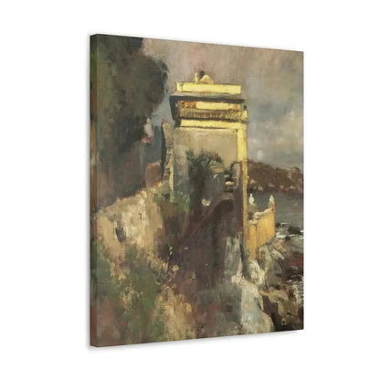 Eugen Bracht (1842-1921) Seaside villa 1893 - Canvas Wall Art - The Sticker Space