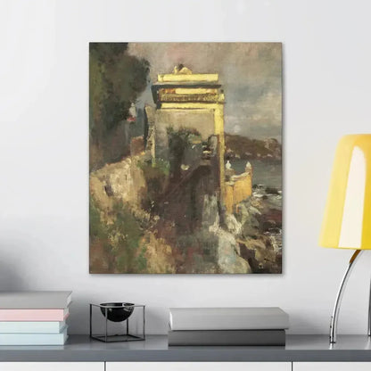 Eugen Bracht (1842-1921) Seaside villa 1893 - Canvas Wall Art - The Sticker Space