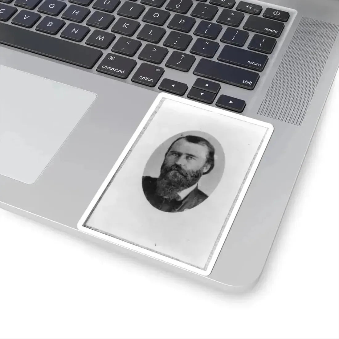 Eugene A. Carr, Colonel 3D Ill. Cavalry, Oval Bust Portrait, Facing Left (U.S. Civil War) STICKER Vinyl Kiss-Cut Decal - The Sticker Space