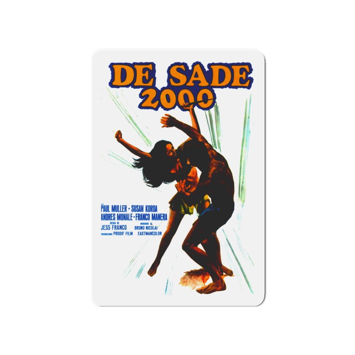 EUGENIE DE SADE 1973 Movie Poster - Die-Cut Magnet-4" x 4"-The Sticker Space