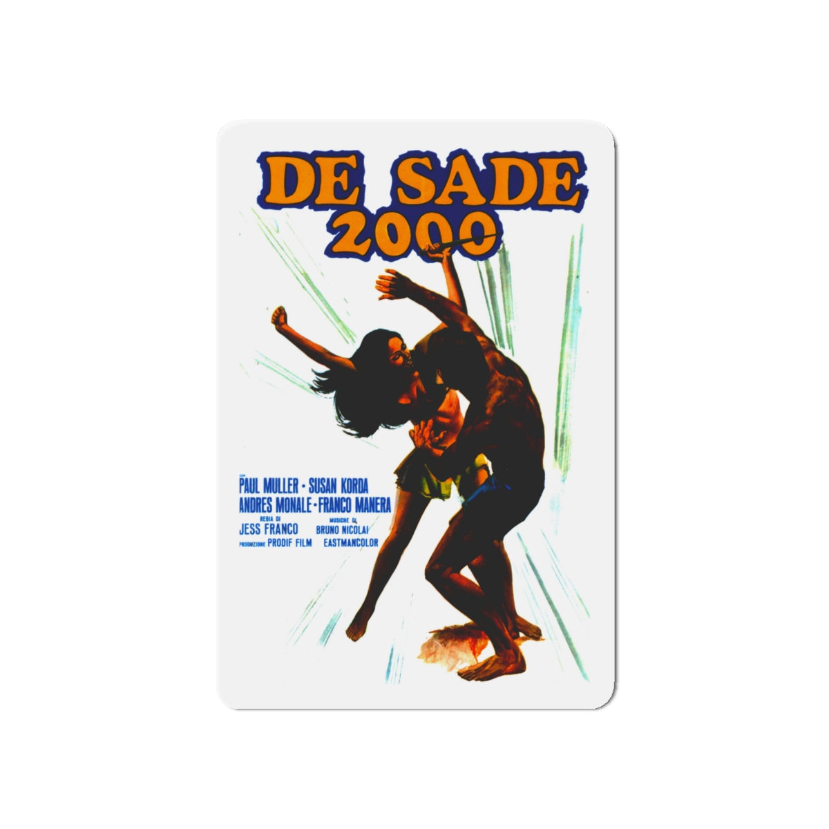 EUGENIE DE SADE 1973 Movie Poster - Die-Cut Magnet-5" x 5"-The Sticker Space