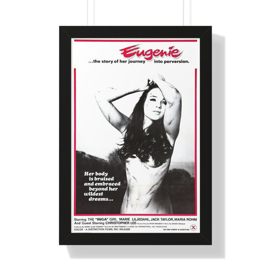 EUGENIE THE STORY OF HER JOURNEY INTO PERVERSION 1970 - Framed Movie Poster-16″ x 24″-The Sticker Space