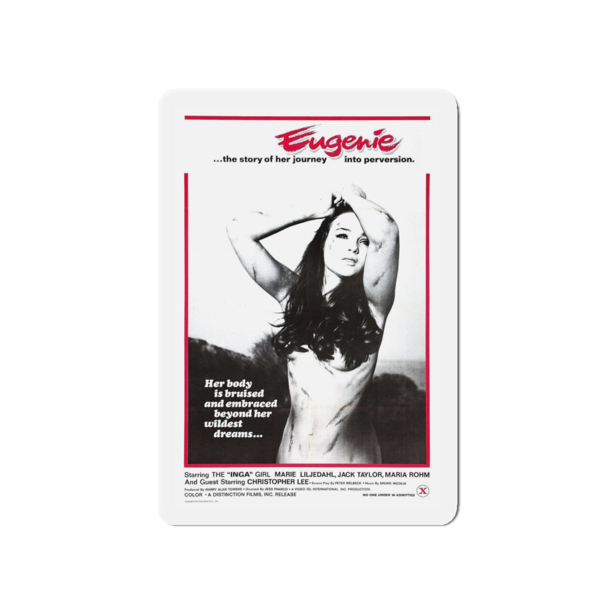 EUGENIE THE STORY OF HER JOURNEY INTO PERVERSION 1970 Movie Poster - Die-Cut Magnet-5" x 5"-The Sticker Space