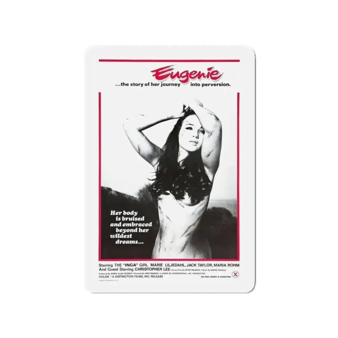 EUGENIE THE STORY OF HER JOURNEY INTO PERVERSION 1970 Movie Poster - Refrigerator Magnet - The Sticker Space