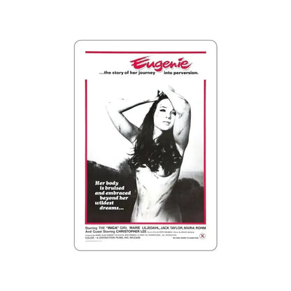 EUGENIE THE STORY OF HER JOURNEY INTO PERVERSION 1970 Movie Poster STICKER Vinyl Die-Cut Decal 5 Inch - The Sticker Space