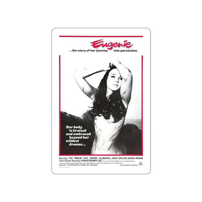 EUGENIE THE STORY OF HER JOURNEY INTO PERVERSION 1970 Movie Poster STICKER Vinyl Die-Cut Decal - The Sticker Space
