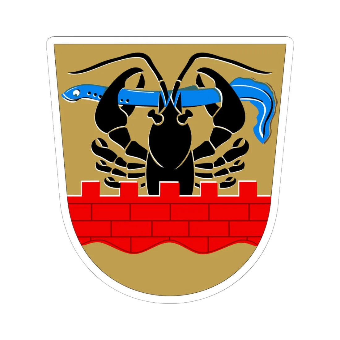 Eurajoki.vaakuna (Finland) (Coat of Arms) STICKER Vinyl Kiss-Cut Decal - The Sticker Space