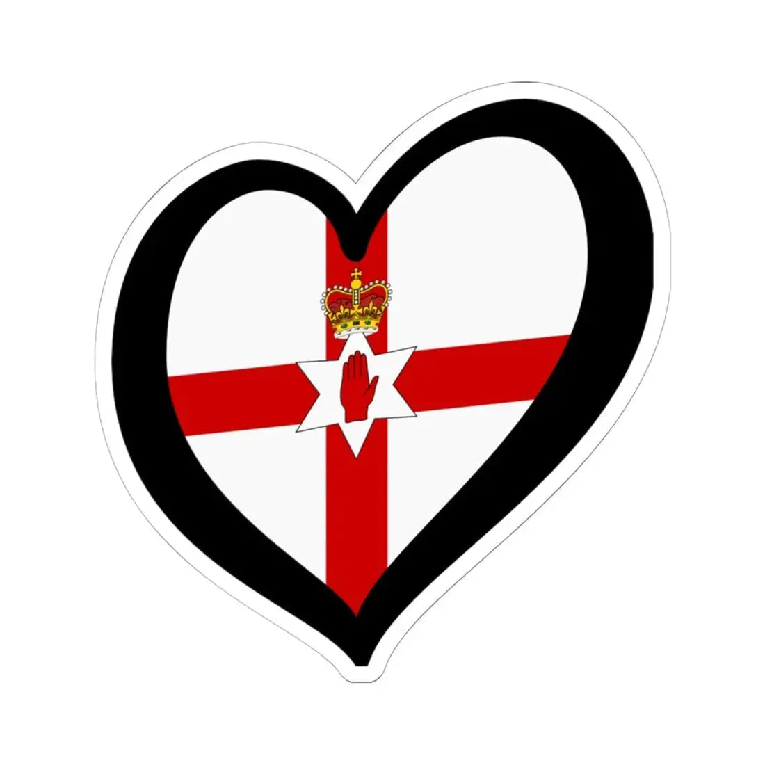 EuroIrlanda del Norte (Ireland) STICKER Vinyl Kiss-Cut Decal 6 Inch White - The Sticker Space