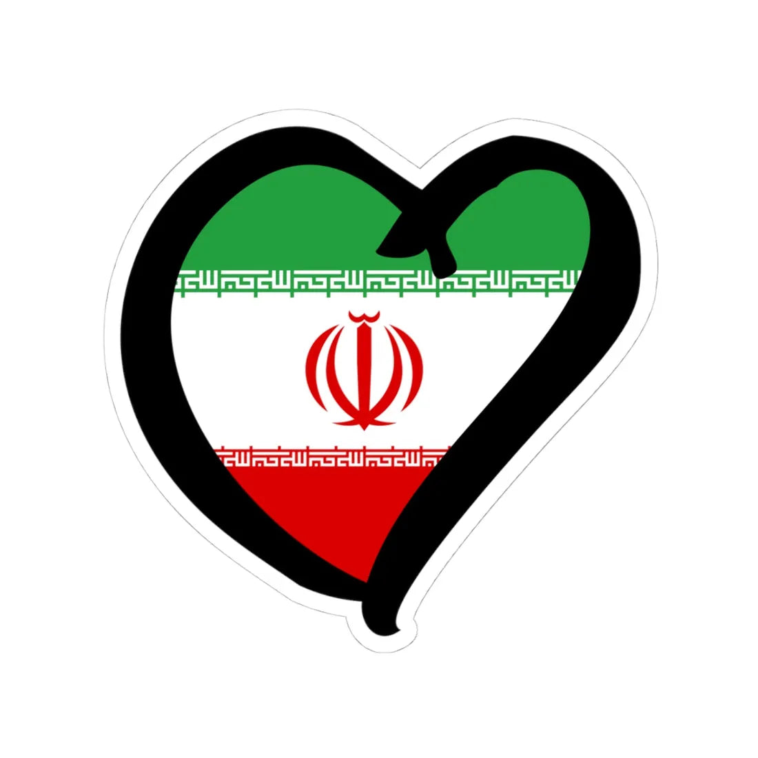 EuroIránAnterior (Iran) STICKER Vinyl Kiss-Cut Decal 4 Inch White - The Sticker Space