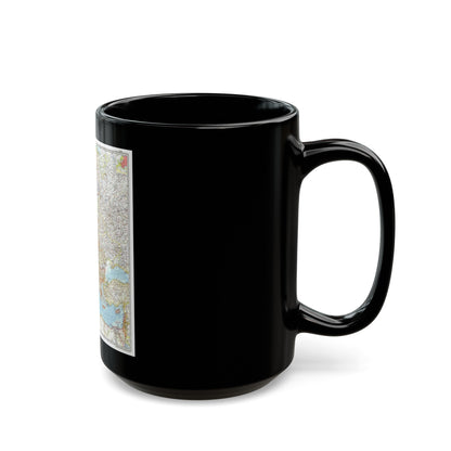 Europe (1957) (Map) Black Coffee Mug-The Sticker Space