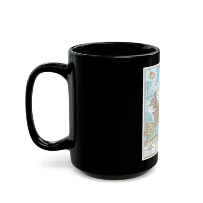 Europe (1957) (Map) Black Coffee Mug-The Sticker Space