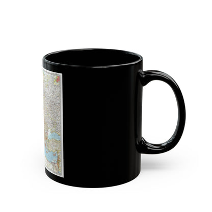 Europe (1957) (Map) Black Coffee Mug-The Sticker Space