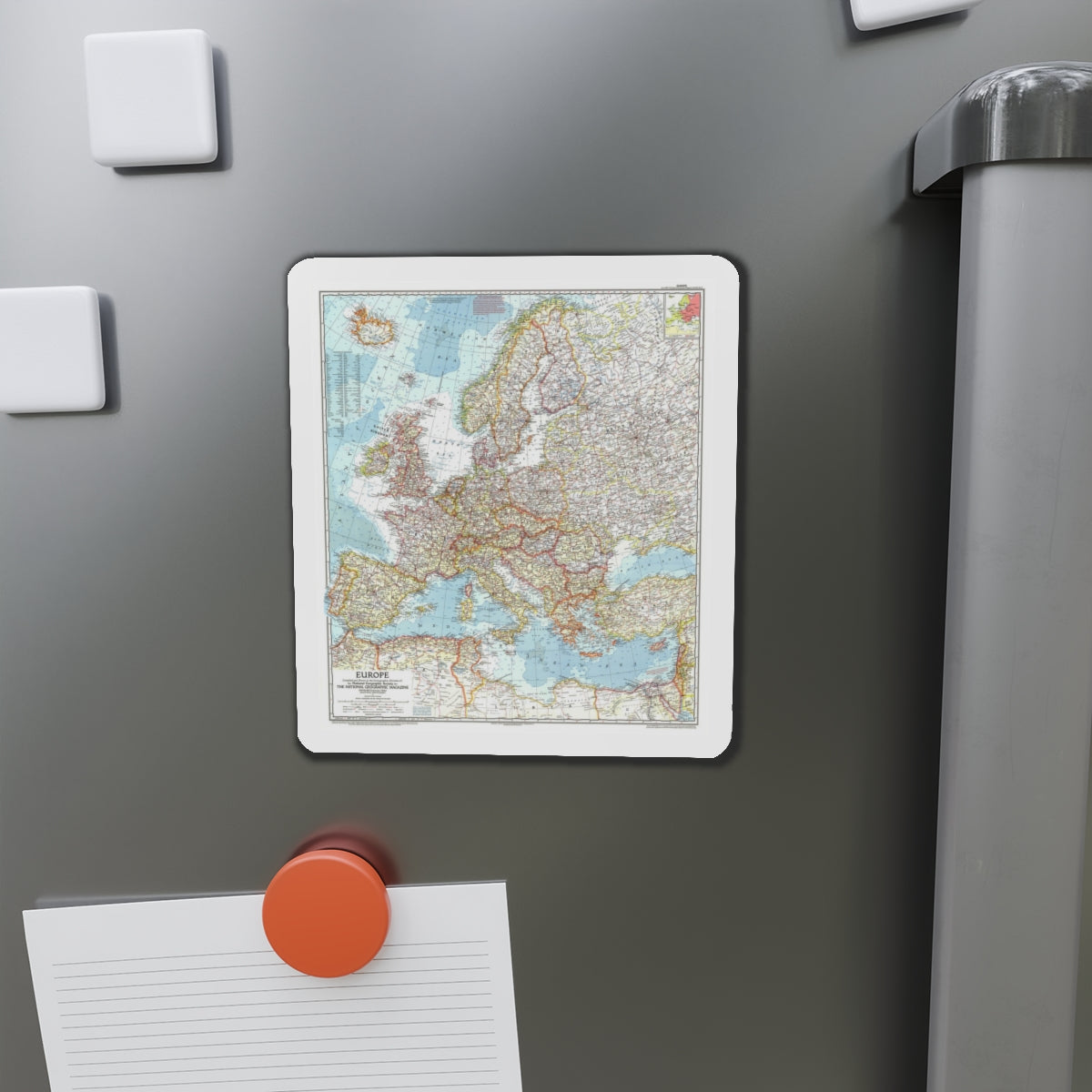 Europe (1957) (Map) Refrigerator Magnet-The Sticker Space