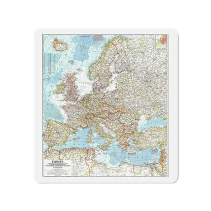 Europe (1957) (Map) Refrigerator Magnet 2 Inch - The Sticker Space
