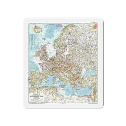 Europe (1957) (Map) Refrigerator Magnet 4 Inch - The Sticker Space