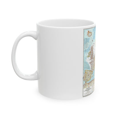 Europe (1957) (Map) White Coffee Mug-The Sticker Space