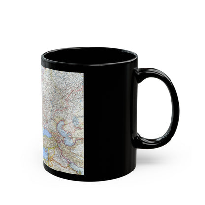 Europe (1962) (Map) Black Coffee Mug-The Sticker Space